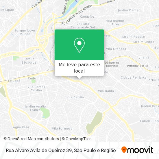 Rua Álvaro Ávila de Queiroz 39 mapa