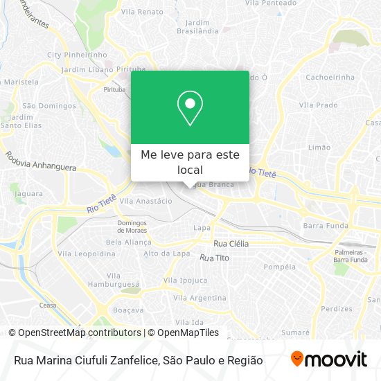 Rua Marina Ciufuli Zanfelice mapa