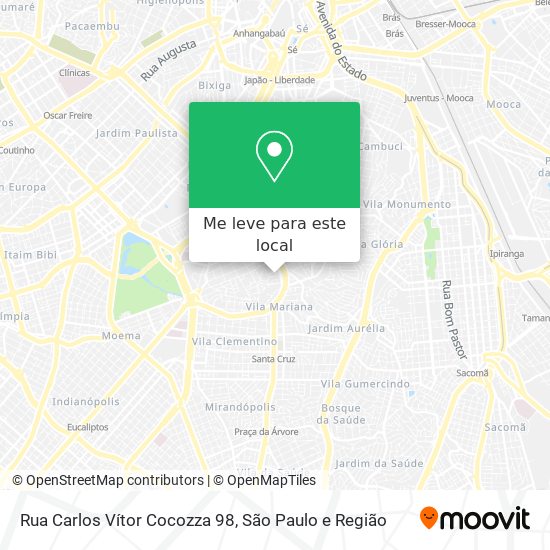 Rua Carlos Vítor Cocozza 98 mapa