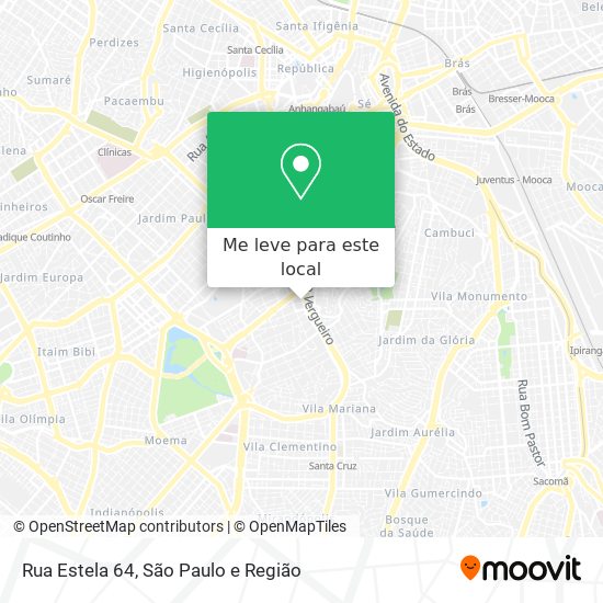 Rua Estela 64 mapa