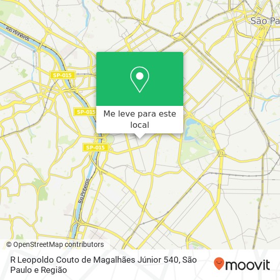 R Leopoldo Couto de Magalhães Júnior 540 mapa