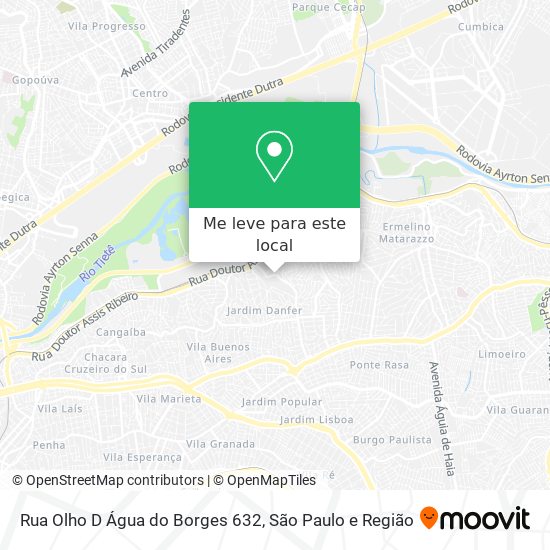 Rua Olho D Água do Borges 632 mapa