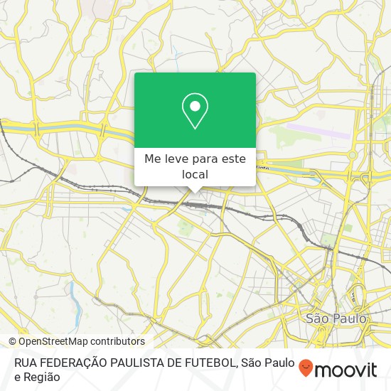 RUA FEDERAÇÃO PAULISTA DE FUTEBOL mapa