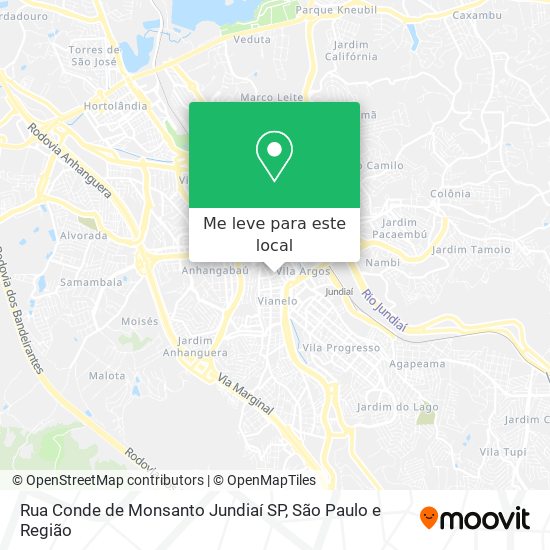Rua Conde de Monsanto  Jundiaí   SP mapa