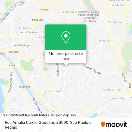 Rua Amália Cerelo Godespoti 3090 mapa