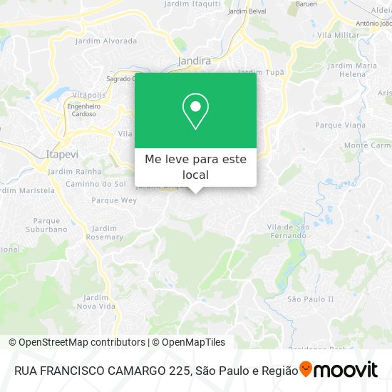 RUA FRANCISCO CAMARGO 225 mapa