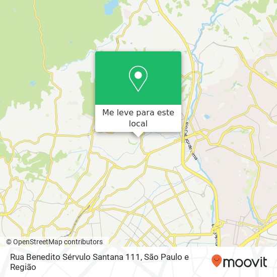 Rua Benedito Sérvulo Santana 111 mapa
