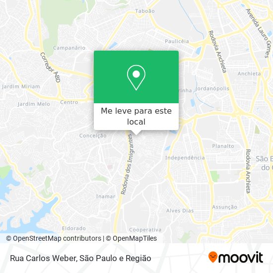 Rua Carlos Weber mapa