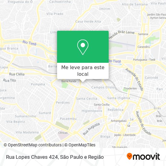 Rua Lopes Chaves 424 mapa