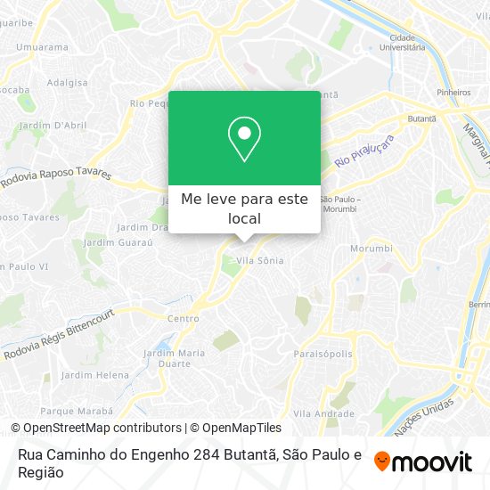 Rua Caminho do Engenho  284   Butantã mapa