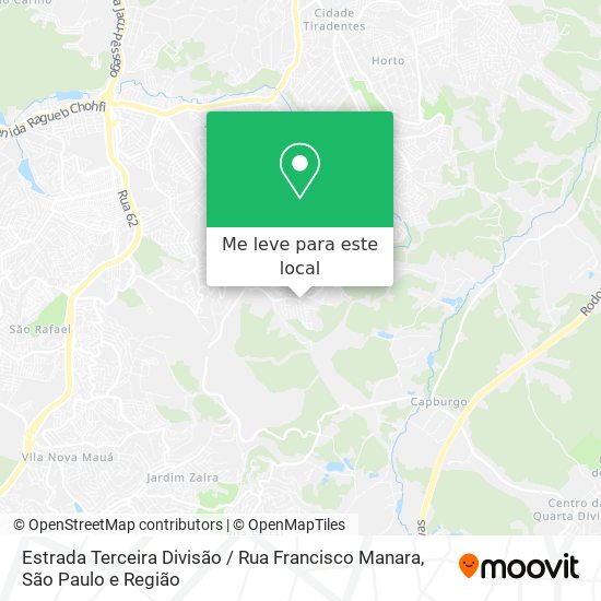 Estrada Terceira Divisão / Rua Francisco Manara mapa