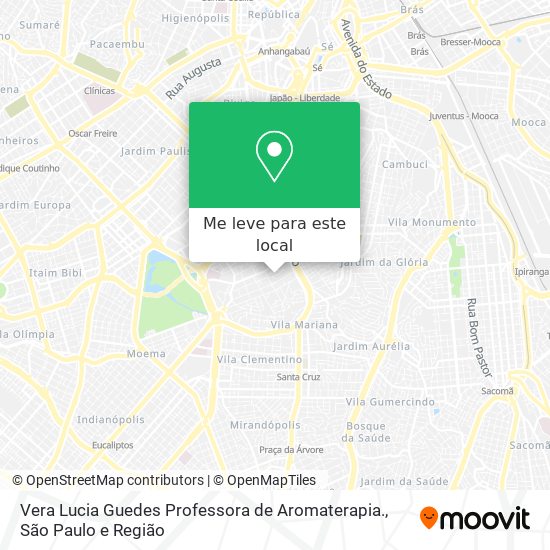 Vera Lucia Guedes Professora de Aromaterapia. mapa