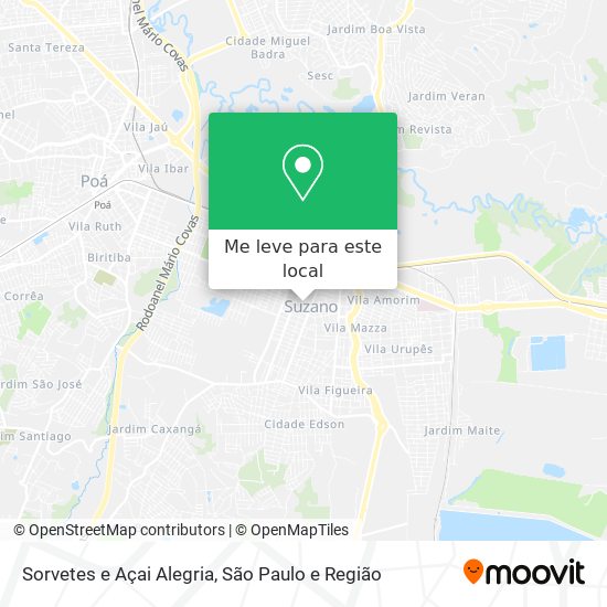 Sorvetes e Açai Alegria mapa