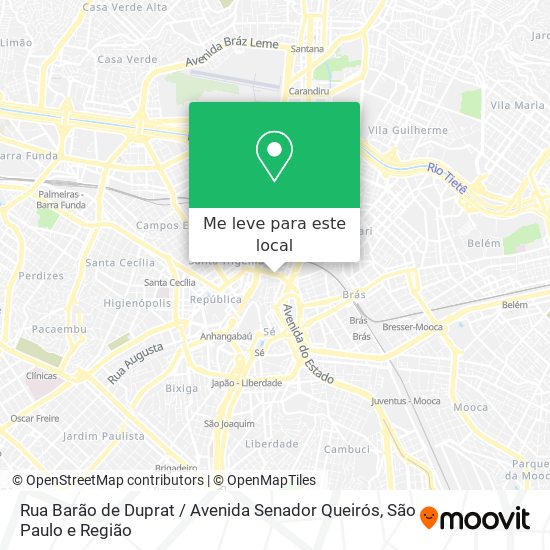 Rua Barão de Duprat / Avenida Senador Queirós mapa