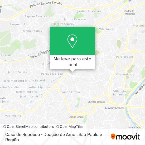 Casa de Repouso - Doação de Amor mapa