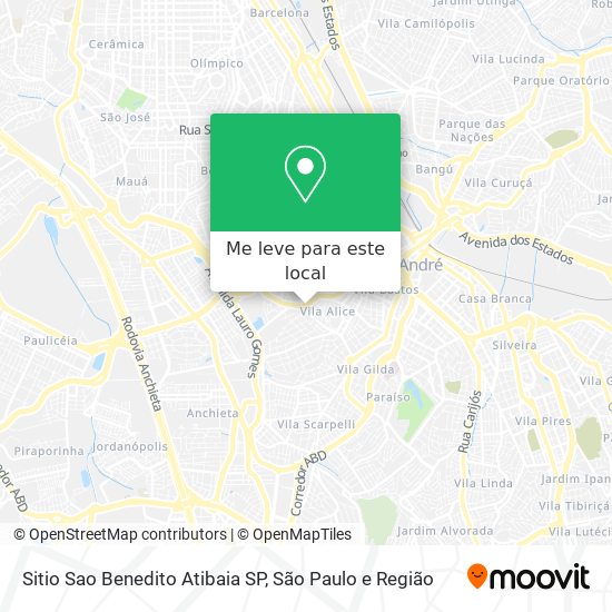 Sitio Sao Benedito Atibaia SP mapa