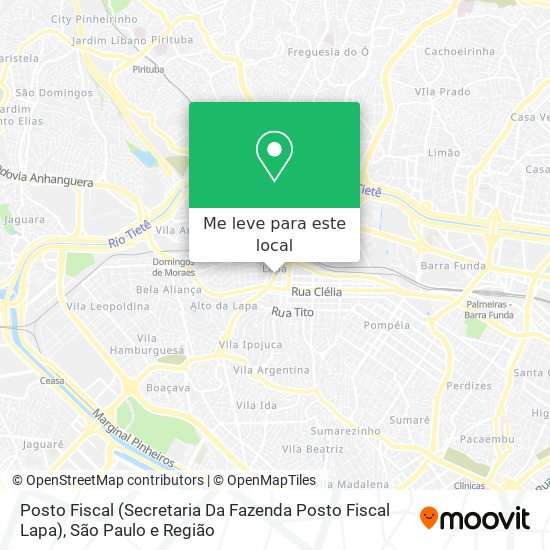 Posto Fiscal (Secretaria Da Fazenda Posto Fiscal Lapa) mapa