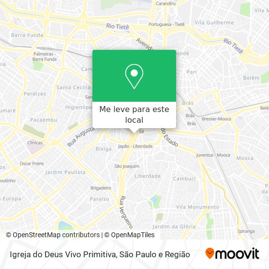 Igreja do Deus Vivo Primitiva mapa
