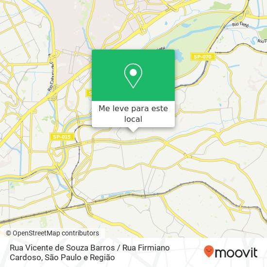 Rua Vicente de Souza Barros / Rua Firmiano Cardoso mapa