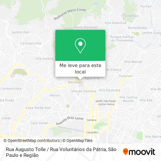 Rua Augusto Tolle / Rua Voluntários da Pátria mapa