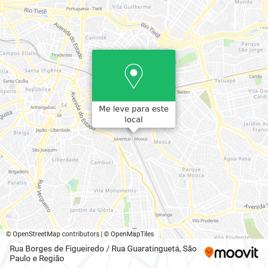 Rua Borges de Figueiredo / Rua Guaratinguetá mapa