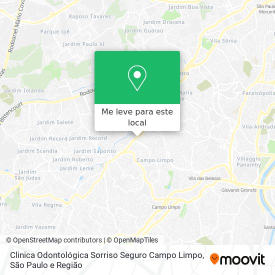 Clinica Odontológica Sorriso Seguro Campo Limpo mapa