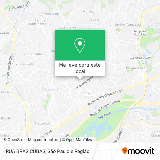 RUA BRAS CUBAS mapa