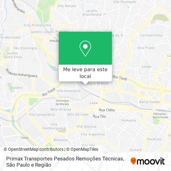 Primax Transportes Pesados Remoções Técnicas mapa