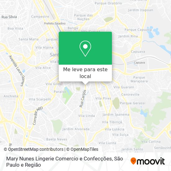 Mary Nunes Lingerie Comercio e Confecções mapa