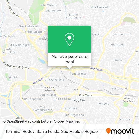 Terminal Rodov. Barra Funda mapa