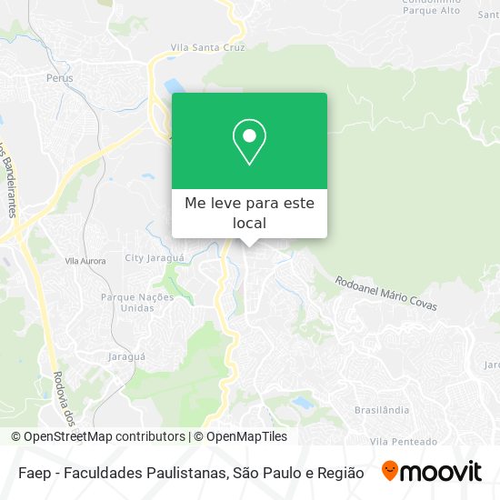Faep - Faculdades Paulistanas mapa