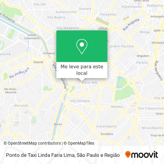 Ponto de Taxi Linda Faria Lima mapa