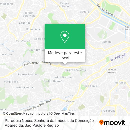 Paróquia Nossa Senhora da Imaculada Conceição Aparecida mapa