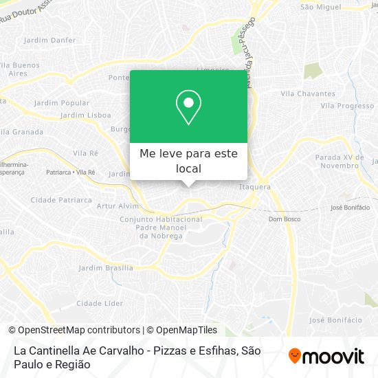 La Cantinella Ae Carvalho - Pizzas e Esfihas mapa