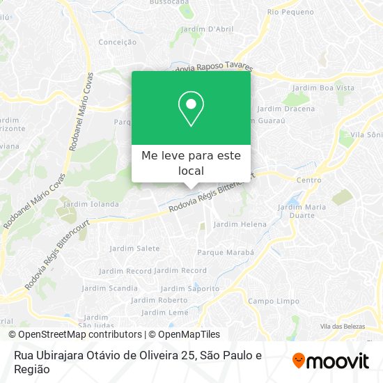 Rua Ubirajara Otávio de Oliveira 25 mapa