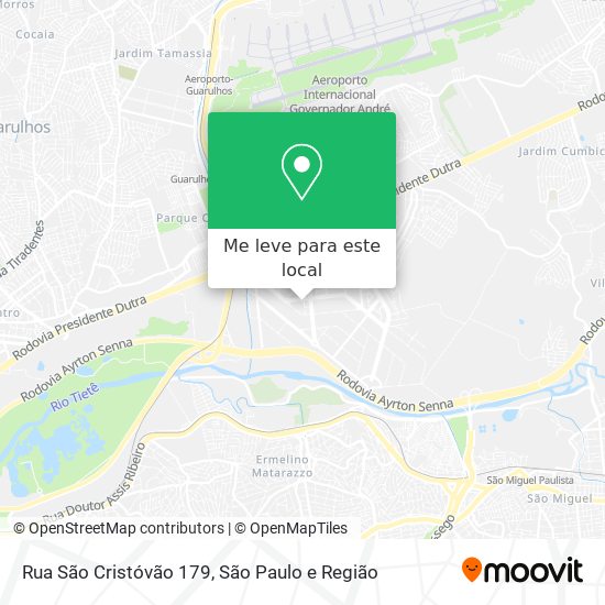 Rua São Cristóvão 179 mapa