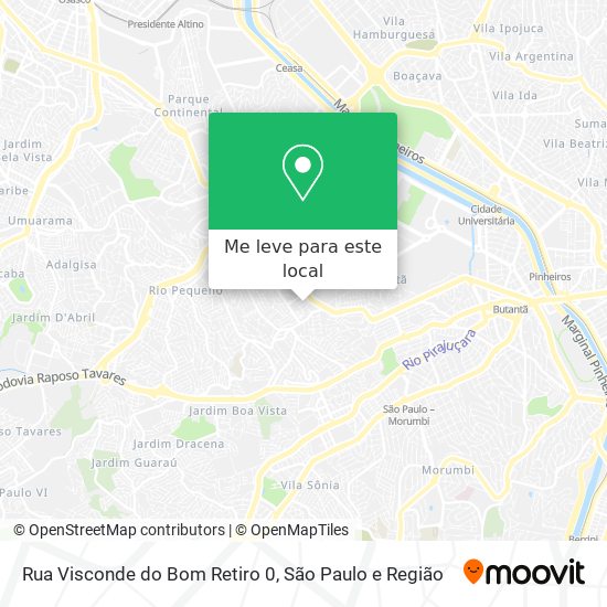Rua Visconde do Bom Retiro 0 mapa