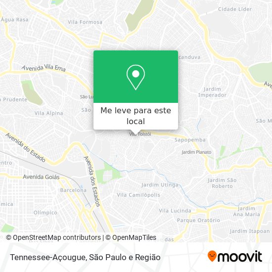 Tennessee-Açougue mapa