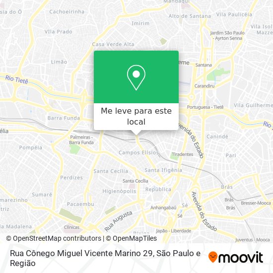 Rua Cônego Miguel Vicente Marino  29 mapa