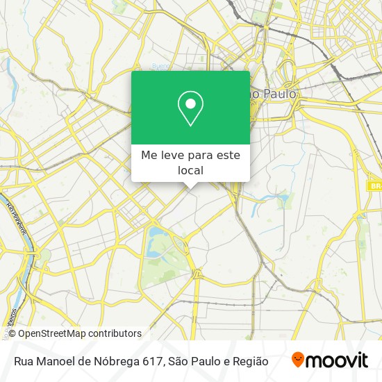 Rua Manoel de Nóbrega 617 mapa