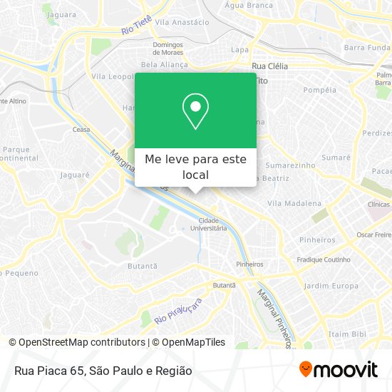 Rua Piaca  65 mapa