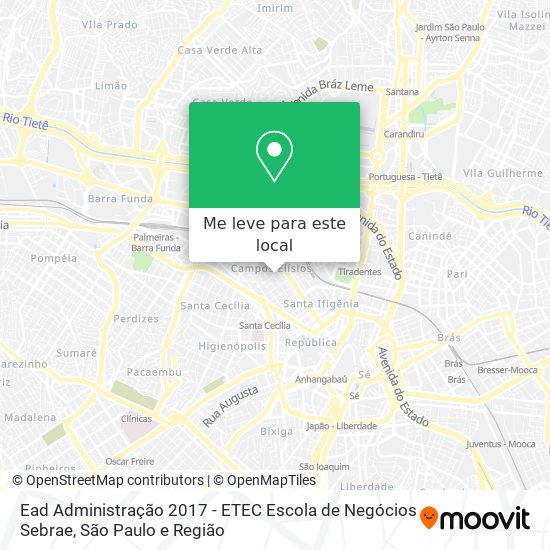 Ead Administração 2017 - ETEC Escola de Negócios Sebrae mapa