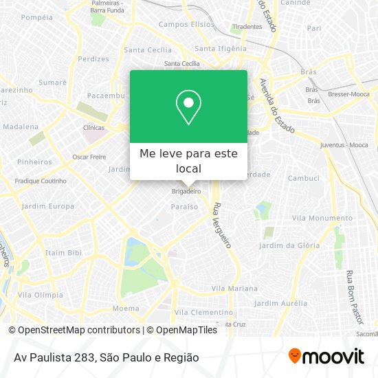 Av  Paulista  283 mapa
