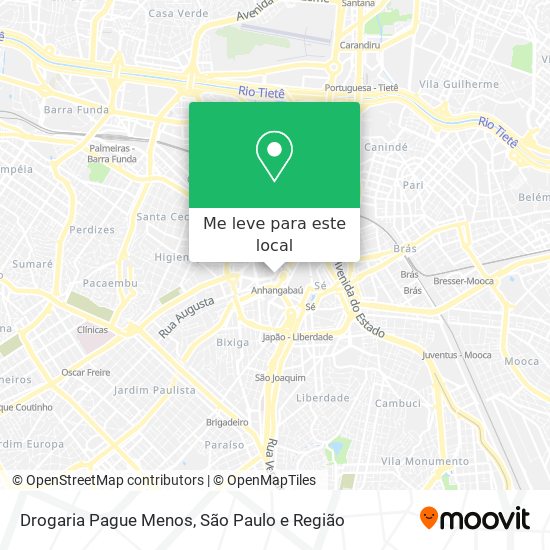 Drogaria Pague Menos mapa