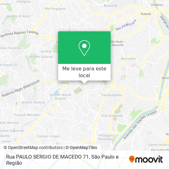 Rua PAULO SERGIO DE MACEDO 71 mapa