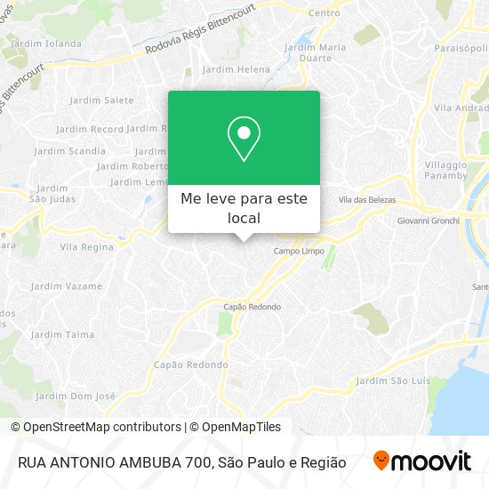 RUA ANTONIO AMBUBA  700 mapa