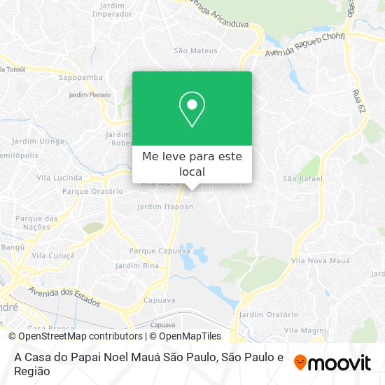 A Casa do Papai Noel Mauá São Paulo mapa