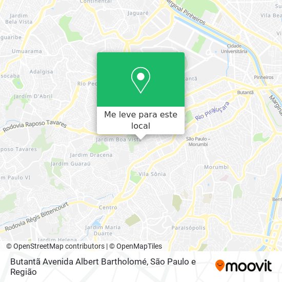 Butantã Avenida Albert Bartholomé mapa