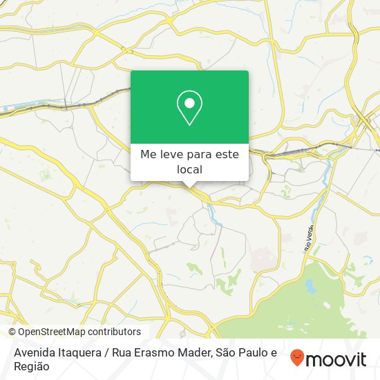 Avenida Itaquera / Rua Erasmo Mader mapa