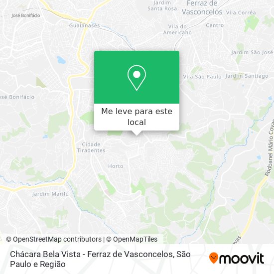 Chácara Bela Vista - Ferraz de Vasconcelos mapa
